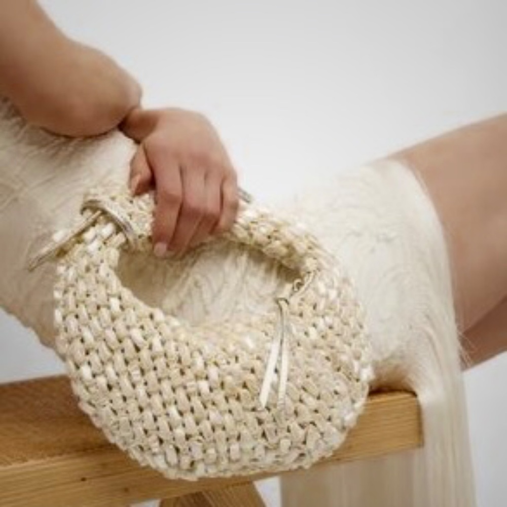 Poolside The Josie  Knotted Top Handle Pearl Bag - Picture 6 of 16